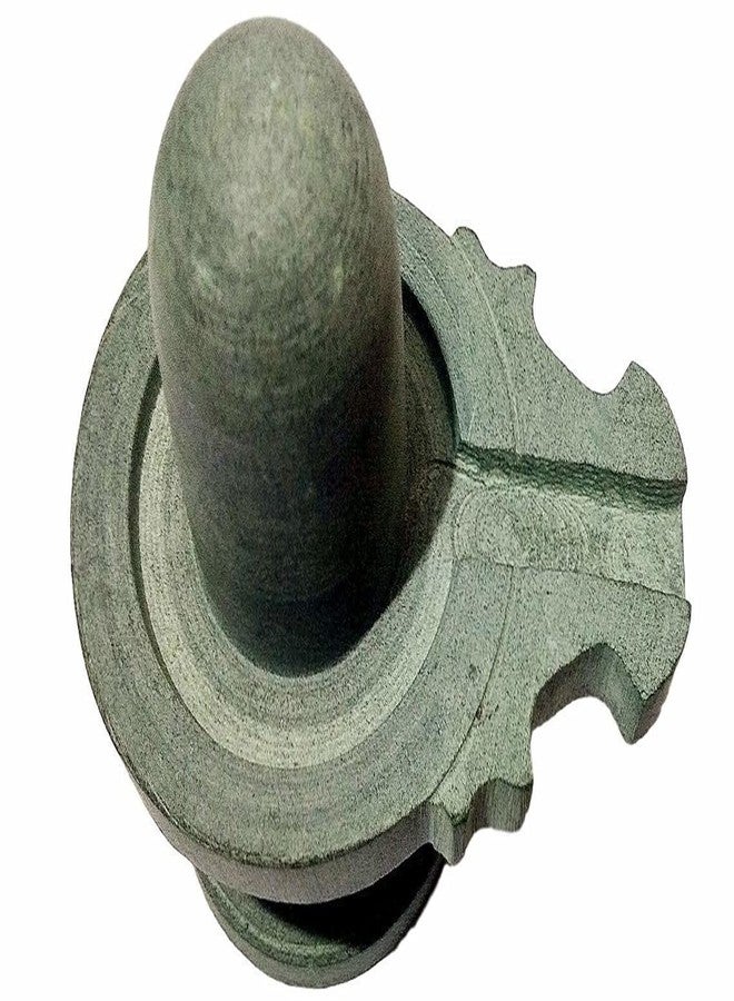 athizay 9 cm Grey Stone Shivling Idol for Puja | Shiva Lingam for Mandir, Home & Gifting | Handcrafted Shivling for Shravan Month & Maha Shivratri Pooja - Image 1